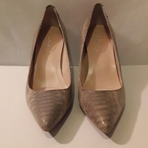 Calvin Klein "Nadine " faux Snakeskin pumps